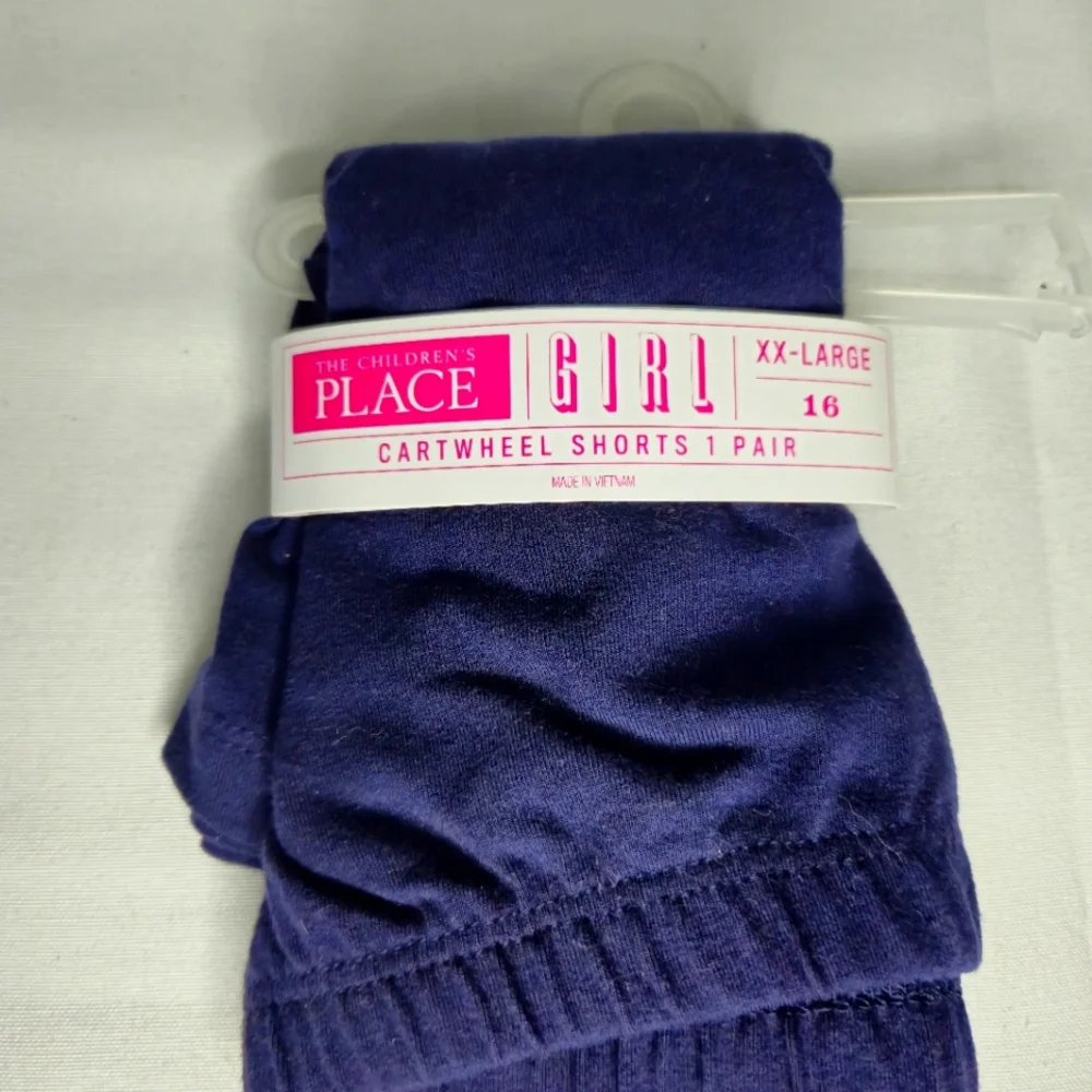 THE CHILDREN'S PLACE GIRLS CARTWHEEL‎ SHORTS 1 PAIR BLUE XXL-16
